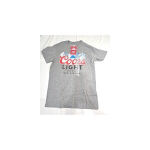 NWT Coors Light Mens Graphic T-Shirt Small Gray Cold As The Rockies Cotton Blend